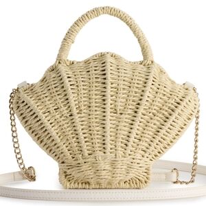 Lauren Conrad Camden Clam Shell Shape Crossbody Bag.
